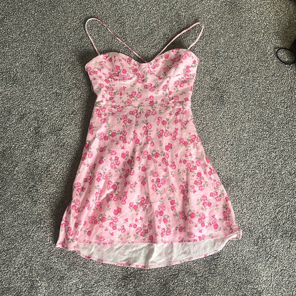 Zara mini rose open back dress